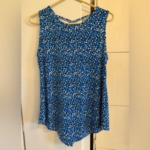 SJS Blue and White Patterned Blouse